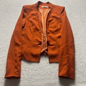 Ya Los Angeles Women's Blazer Suit Coat Jacket Orange Size Small Business Prep